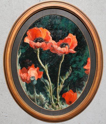 Appraisal: SMITH Gladys Nelson American - Poppies Still Life Oil Canvas