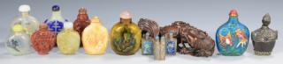 Appraisal: Snuff Bottle collection and Dragon pcs A collection of Chinese