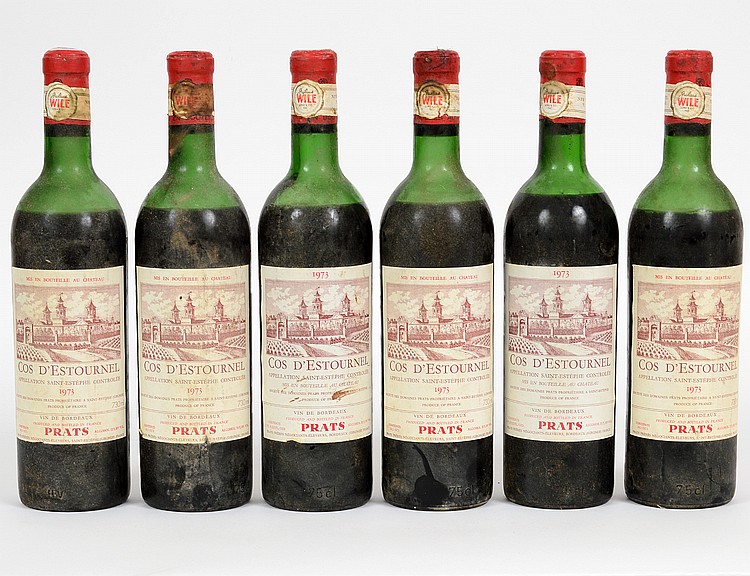 Appraisal: SIX VINTAGE FRENCH COS D'ESTOURNEL RED WINESProvenance Estate of Jan