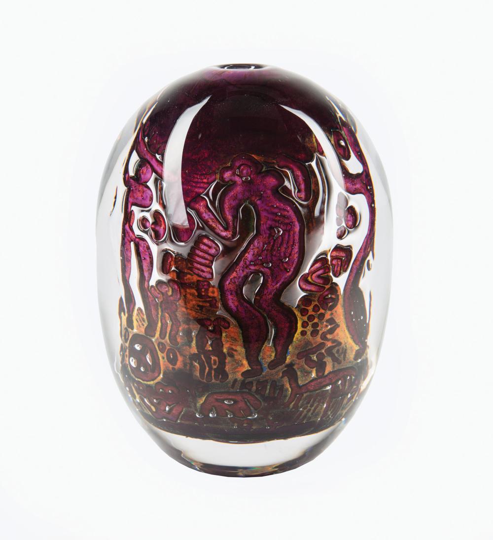 Appraisal: Jan Erik Ritzman Swedish b for Transjo Hytta Glass Vase