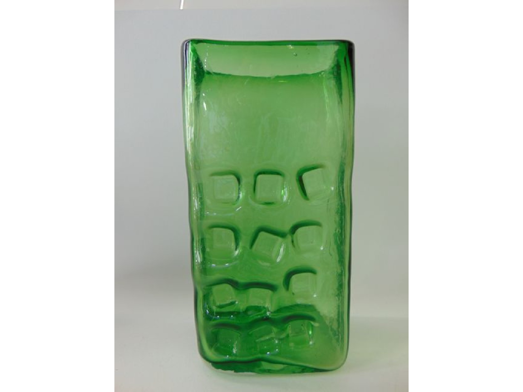 Appraisal: A large th century Studio Glass green glass vase of