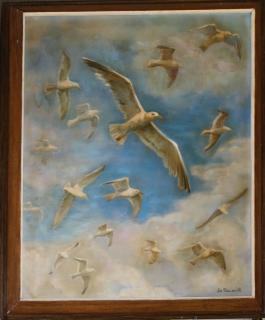 Appraisal: Joseph Mueller American - Sea gulls on the wing o