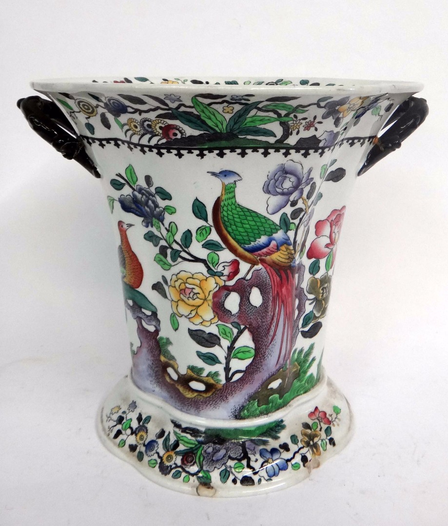 Appraisal: A Copeland Spode oval tapering vase decorated with a Japan