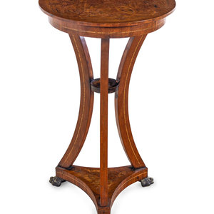 Appraisal: A Continental Marquetry Occasional Table Early th Century Height x