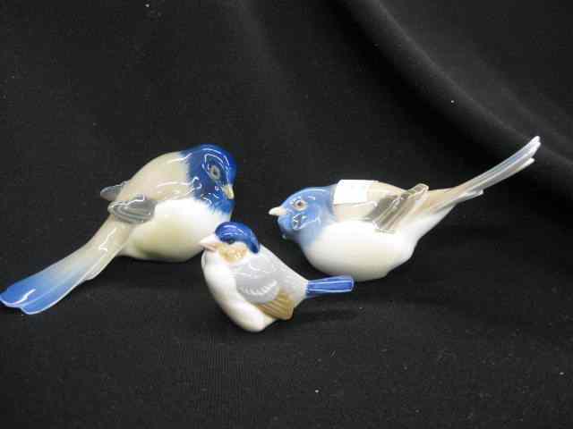 Appraisal: Bing Grondahl Porcelain Bird Figurines a family trio '' to