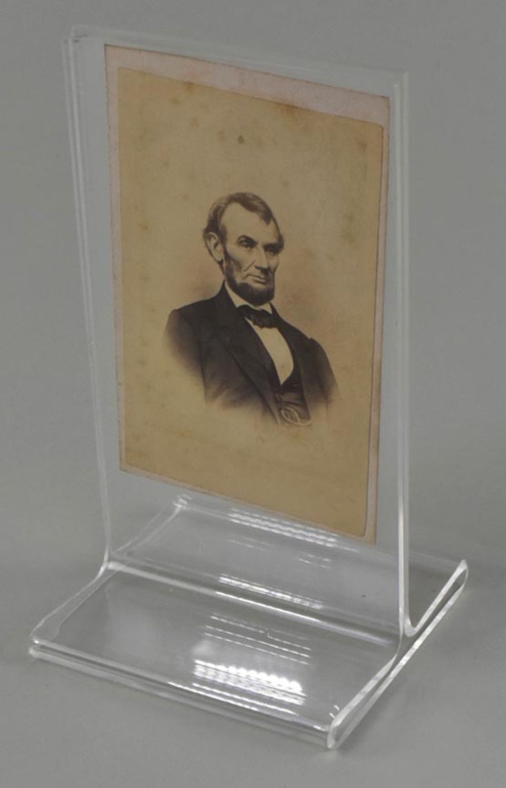 Appraisal: CDV LINCOLN PORTRAIT TAKEN IN THE BRADY STUDIO CDV Brady's