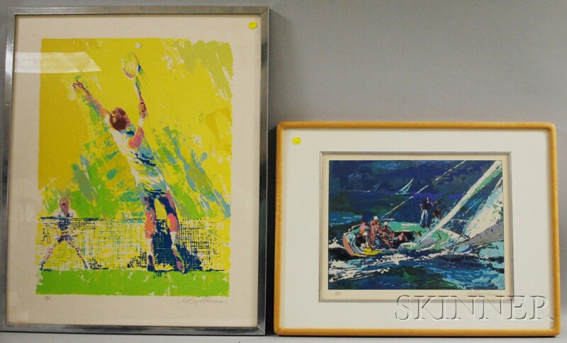 Appraisal: LeRoy Nieman American b Two Screenprints America's Cup and Tennis