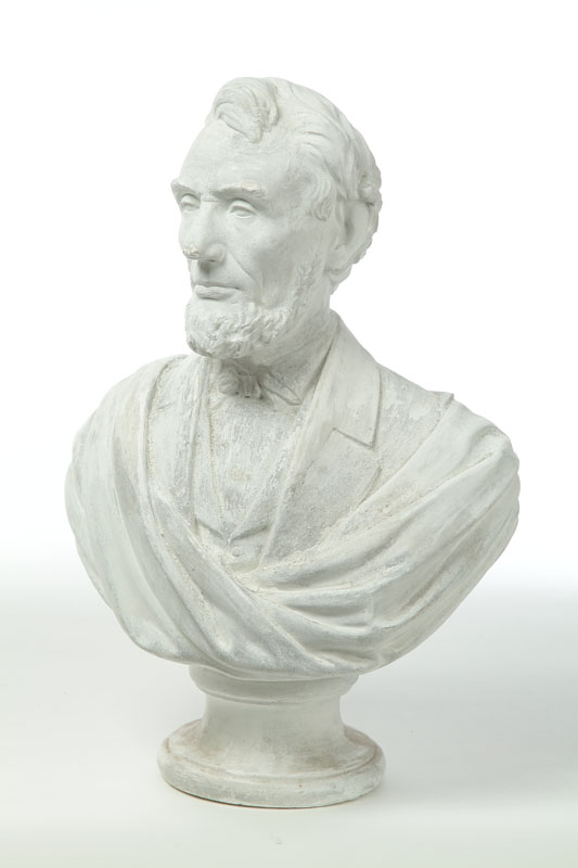 Appraisal: BUST OF LINCOLN SIGNED D MORGAN AMERICAN American chalk Bust