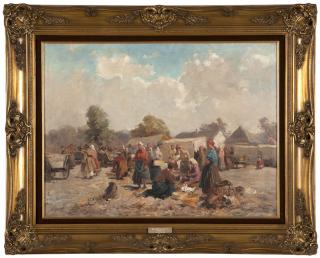 Appraisal: Gyula Gytertyanyi Nemeth ''Am Marktplatz At the Marketplace '' signed