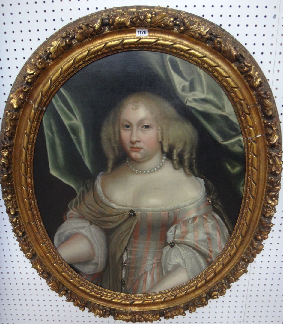 Appraisal: Continental School th century Portrait of a lady in late