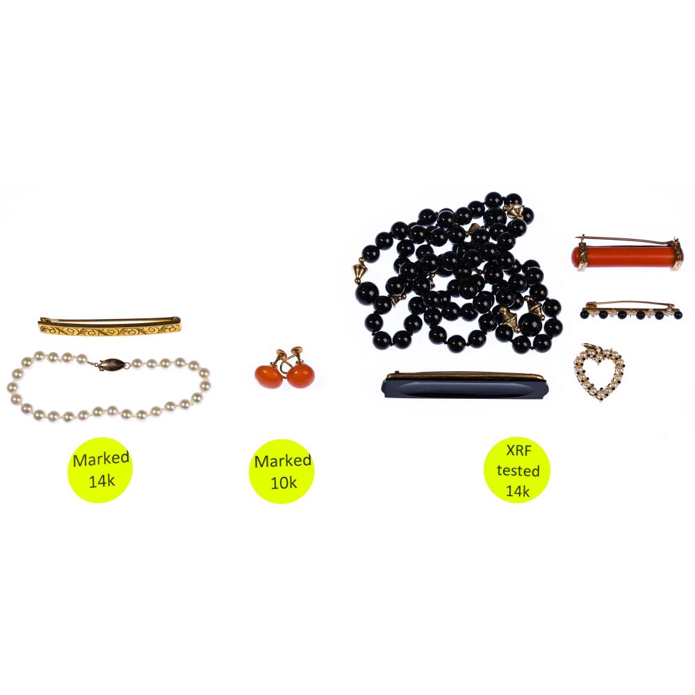 Appraisal: K AND K GOLD JEWELRY ASSORTMENT items including in k