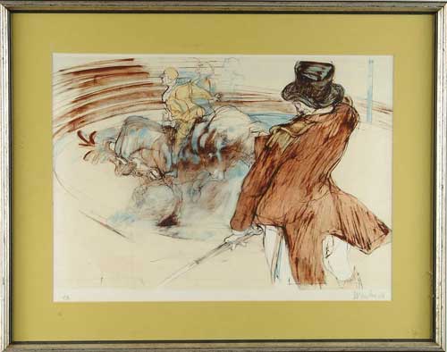 Appraisal: CLAUDE WEISBUCH French - THE RINGMASTER Color lithograph on paper