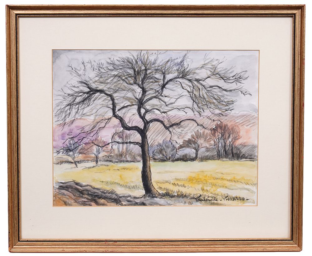 Appraisal: Paul Emile Pissarro Watercolor on Paper Paul Emile Pissarro French