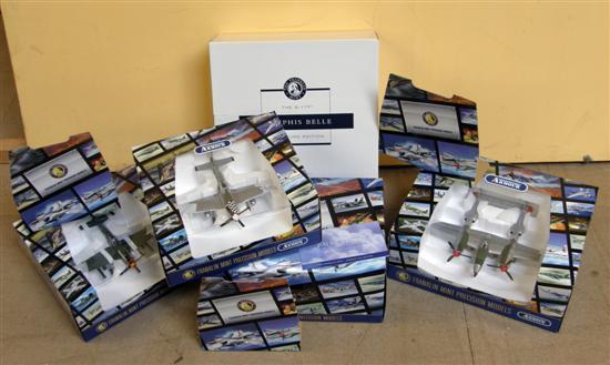 Appraisal: Five Franklin mint Die cast military aircraft B- F Memphis