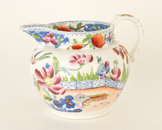 Appraisal: Staffordshire Creamer hand-painted H