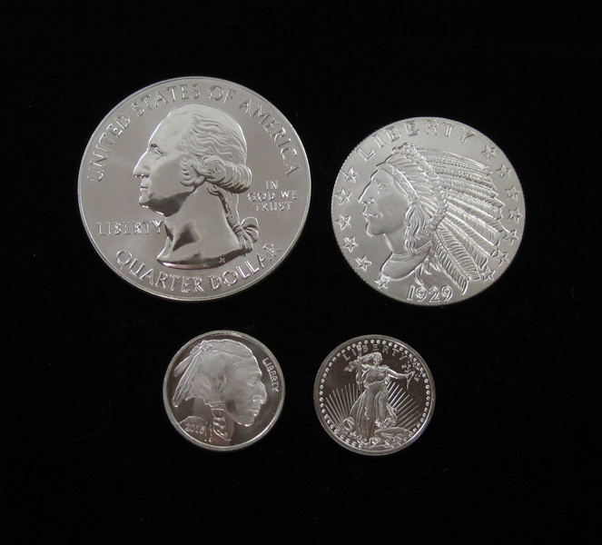 Appraisal: A COLLECTION OF SEVENTEEN U S SILVER BULLION COINS Washington