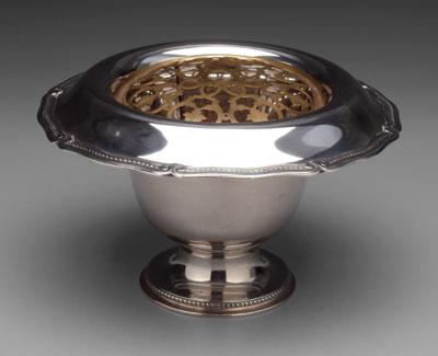 Appraisal: Tiffany sterling center bowl round with everted rim rope and