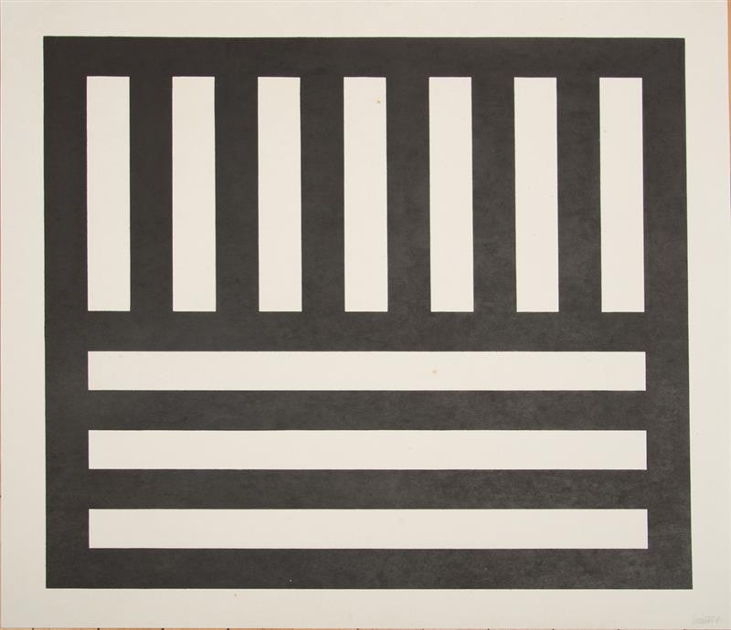 Appraisal: SOL LEWITT - BLACK BANDS IN TWO DIRECTIONS FROM BAM