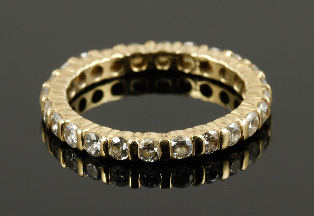 Appraisal: - K Yellow Gold and Diamond Eternity Ring K yellow