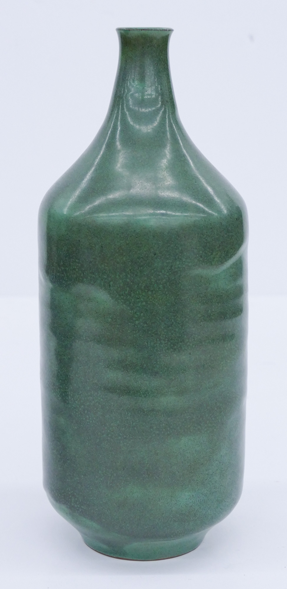 Appraisal: Gertrude Otto Natzler th Cent American Green Bottle Vase Ceramic