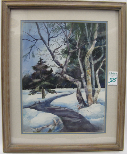 Appraisal: BARBARA SCHROEDER WATERCOLOR ON PAPER Dallas Texas th century Winter