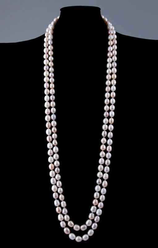 Appraisal: '' DOUBLE STRAND - MM FRESHWATER PEARLS Double strand of