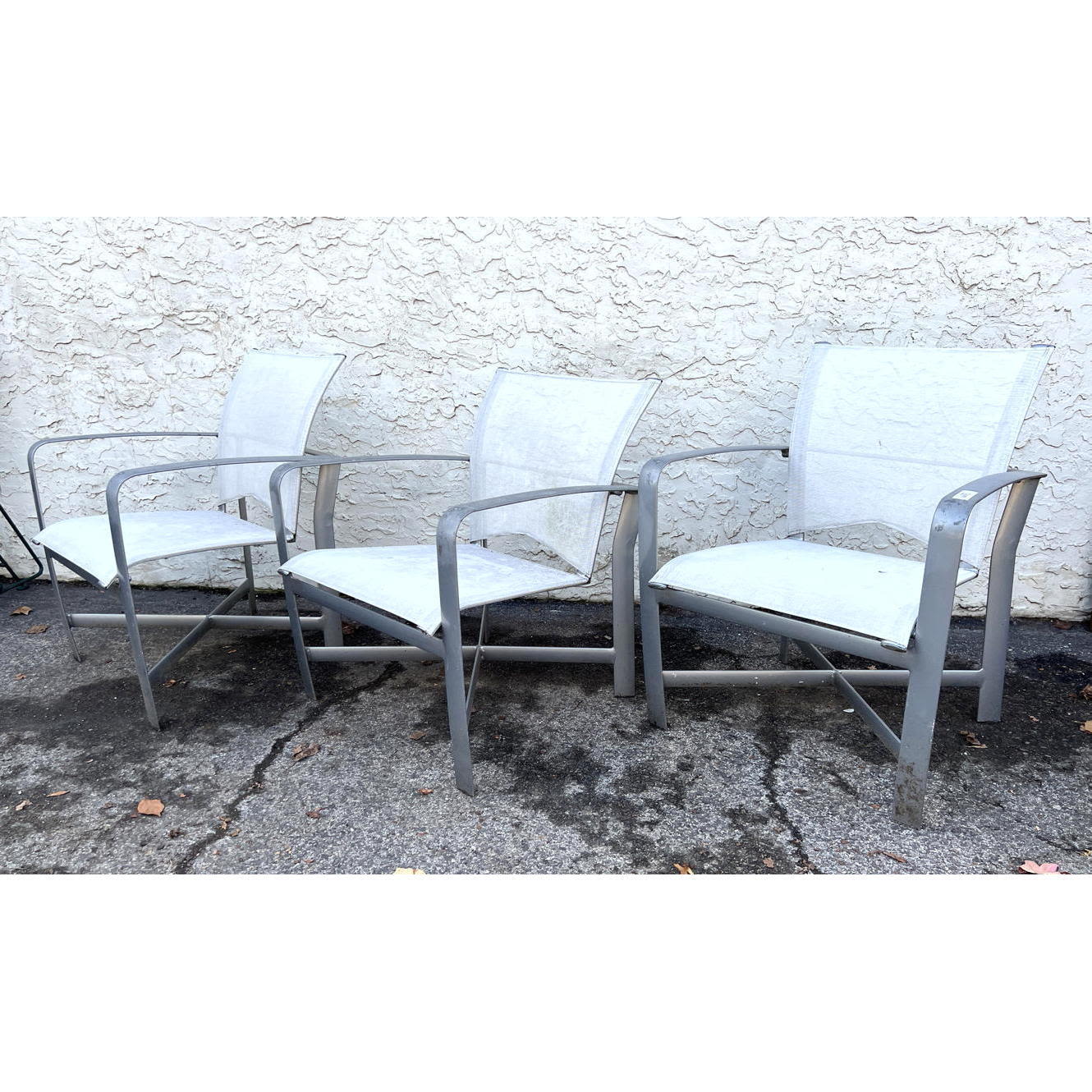 Appraisal: set outdoor Patio Lounge Chairs Mesh seat and back Dimensions