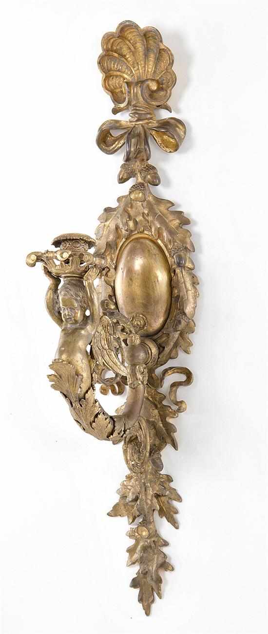 Appraisal: American gilt-bronze figural sconce by Edward F Caldwell New York