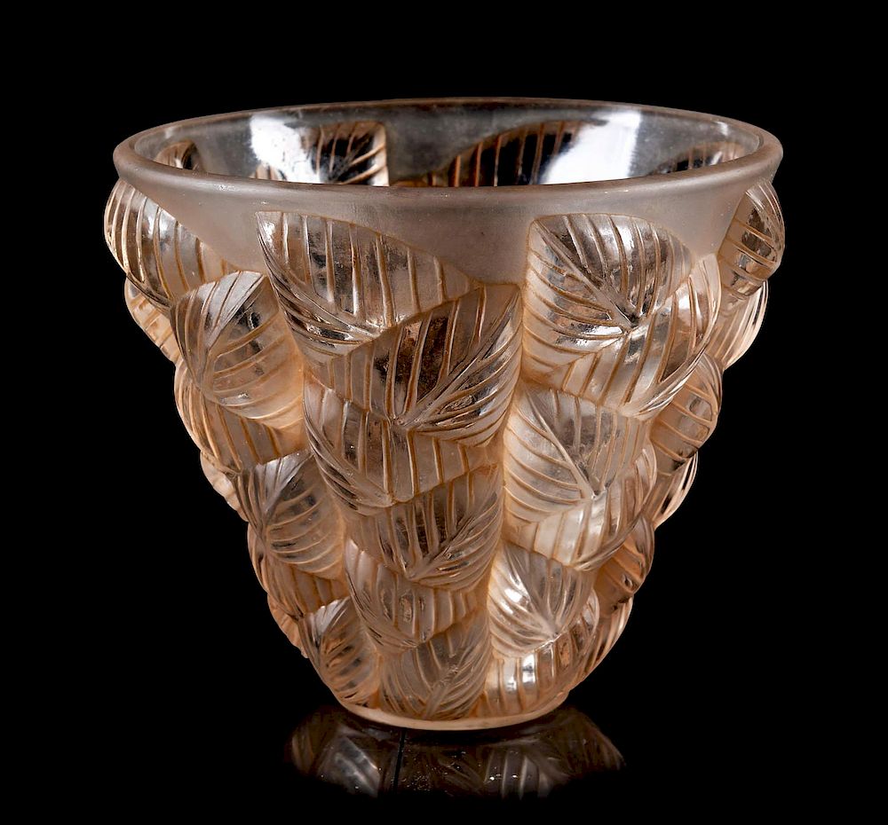 Appraisal: Rene Lalique French - Moissac Vase Rene Lalique French -