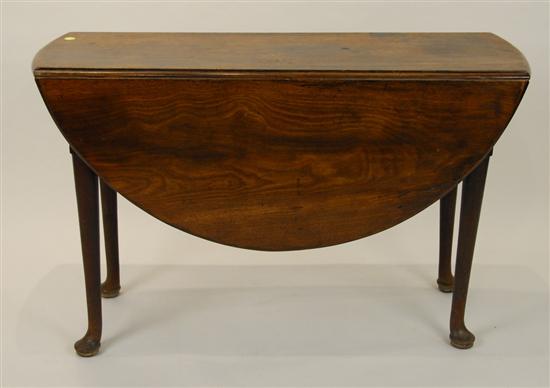 Appraisal: ENGLISH WALNUT QUEEN ANNE DROP LEAF TABLE late th century