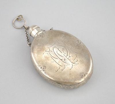 Appraisal: An Early Tiffany Co Sterling Silver Flask With the body