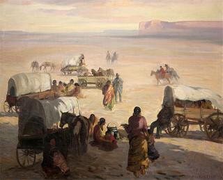 Appraisal: John Christopher Smith ''Navajo Encampment'' signed lower right J Christopher