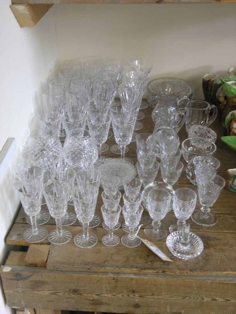 Appraisal: A suite of Waterford glassware thirty-eight pieces with cut bowls