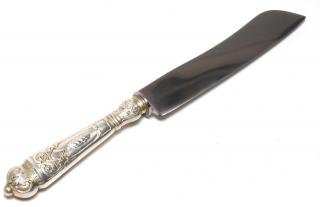 Appraisal: J A Henckels Solingen Silver Challah Knife Judaica -silver with