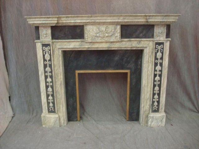 Appraisal: Antique Hand Painted Adams Style Wood Mantle From a Southampton