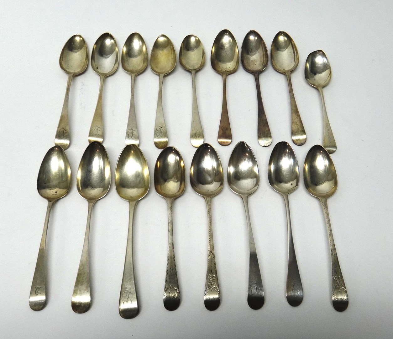 Appraisal: A pair of silver Old English pattern tablespoons with bright