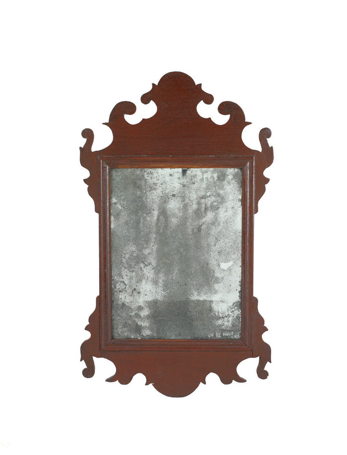 Appraisal: AMERICAN CHIPPENDALE MAHOGANY MIRROR OF SMALL SIZE PROBABLY PHILADELPHIA OR