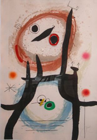 Appraisal: La femme angora Miro Joan Spanish - etching aquatint and