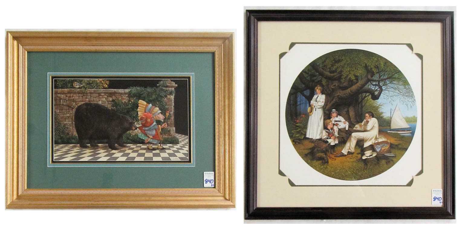 Appraisal: TWO LIMITED EDITION PRINTS James Christensen California born Lawrence Pretended