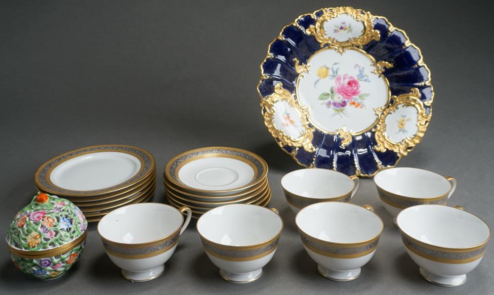 Appraisal: -PIECE TIRSCHENREUTH PORCELAIN PARTIAL DESSERT SERVICE MEISSEN PARCEL GILT FLORAL