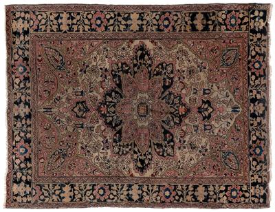 Appraisal: Ferahan Sarouk or Motashem Kashan rug elaborate central medallion on