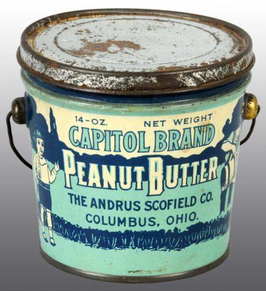 Appraisal: Capitol Brand Peanut Butter Pail Description Manufactured by the Andreas