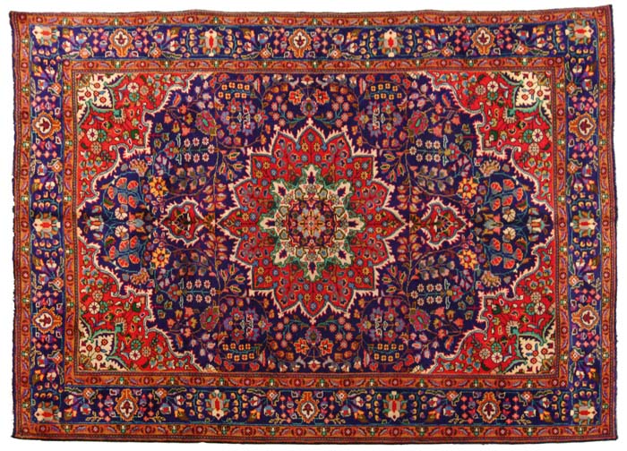 Appraisal: COLORFUL TABRIZ ROOM SIZE ORIENTAL RUG Last half of the