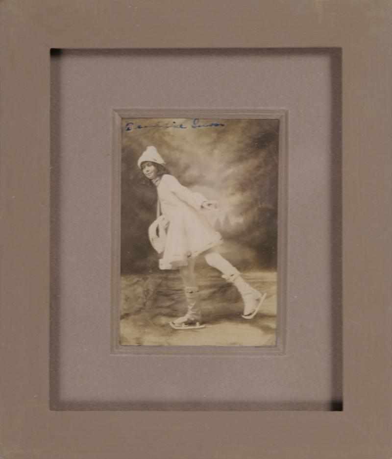 Appraisal: UNKNOWN C YOUNG GIRL IN SKATING COSTUME Silver bromide print