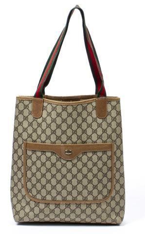 Appraisal: Gucci Accessory Collection Tall Tote shoulder bag in beige Supreme