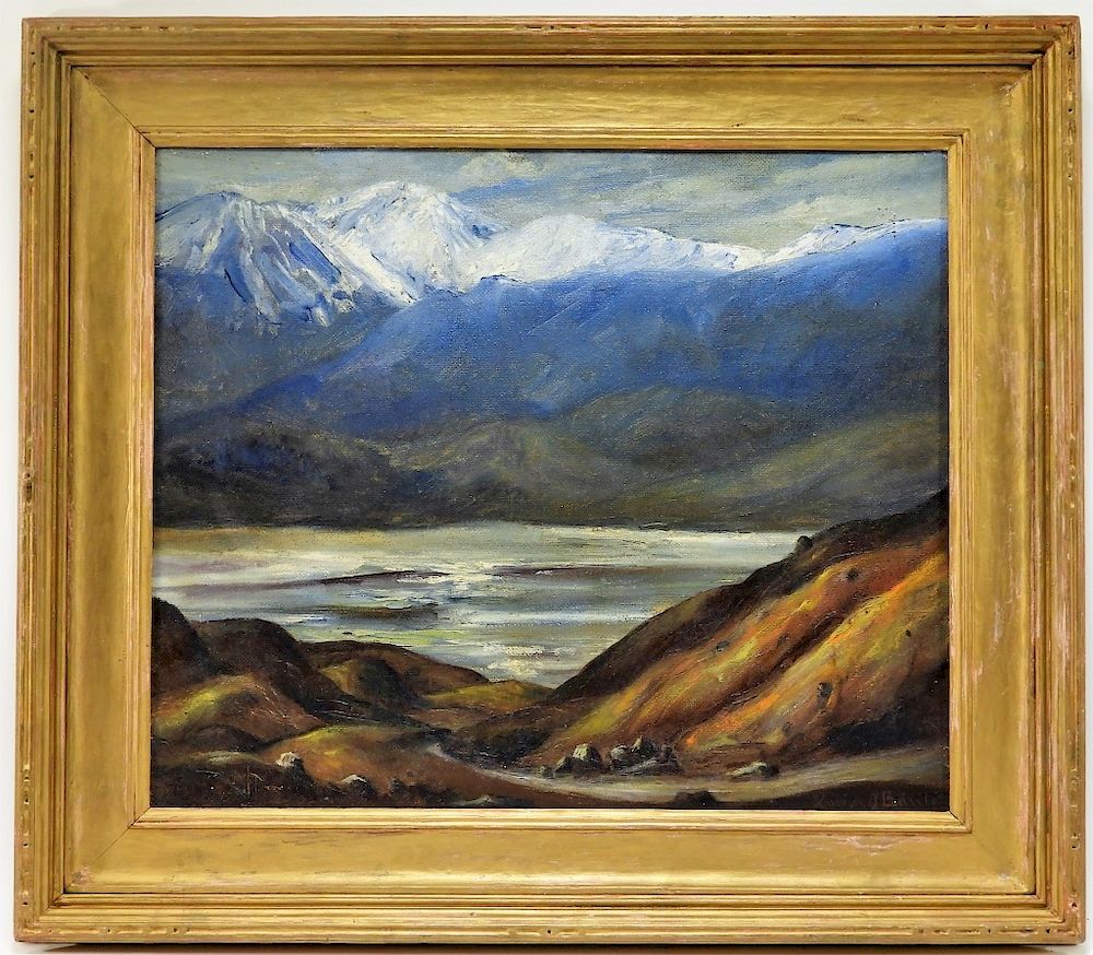 Appraisal: Xavier Barile Death Valley California O B Painting Xavier Barile