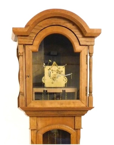 Appraisal: A Continental light oak cased clock dial lacking the eight