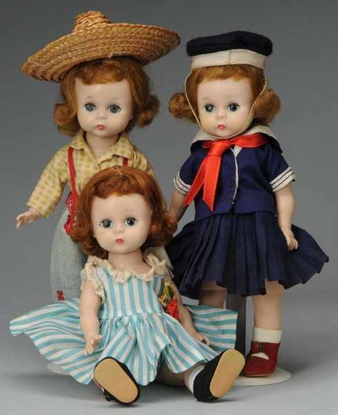 Appraisal: Lot of Madame Alexander Plastic Wendy Dolls Description American Ca