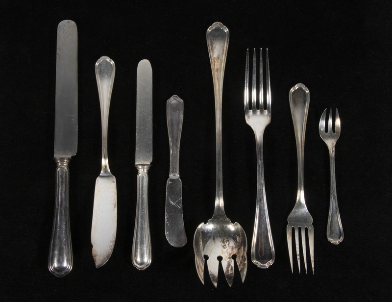 Appraisal: PCS CHRISTOFLE SPATOURS SILVER-PLATE FLATWARE PLUS GORHAM SILVER-PLATE SPREADERS AC