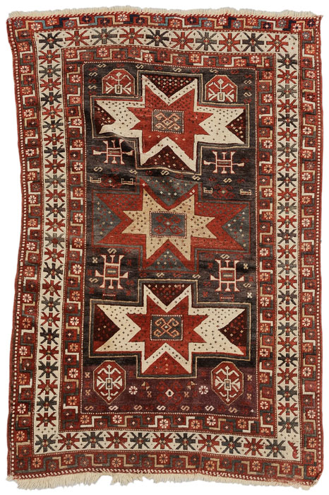 Appraisal: Kazak Rug Caucasian early th century three stars on a